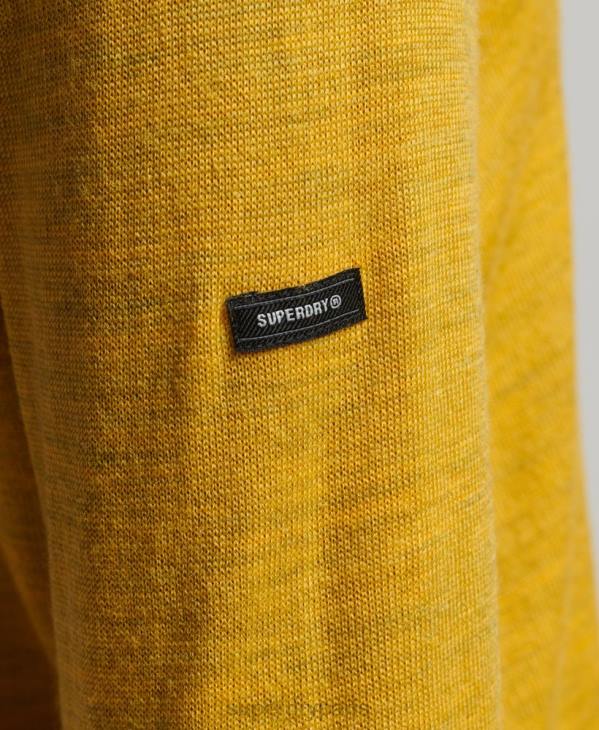Superdry femmes pull ras du cou ample en mérinos studios D64Z3998 vêtements jaune