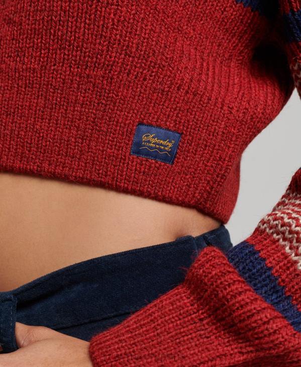 Superdry femmes pull ras du cou classique D64Z3964 vêtements orange