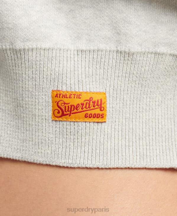 Superdry femmes pull ras du cou en coton bio D64Z4039 vêtements gris