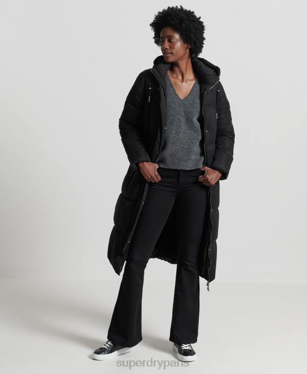 Superdry femmes studios pull ample en maille à col v D64Z3992 vêtements gris foncé