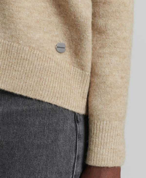 Superdry femmes studios pull ample en maille à col v D64Z4016 vêtements nu