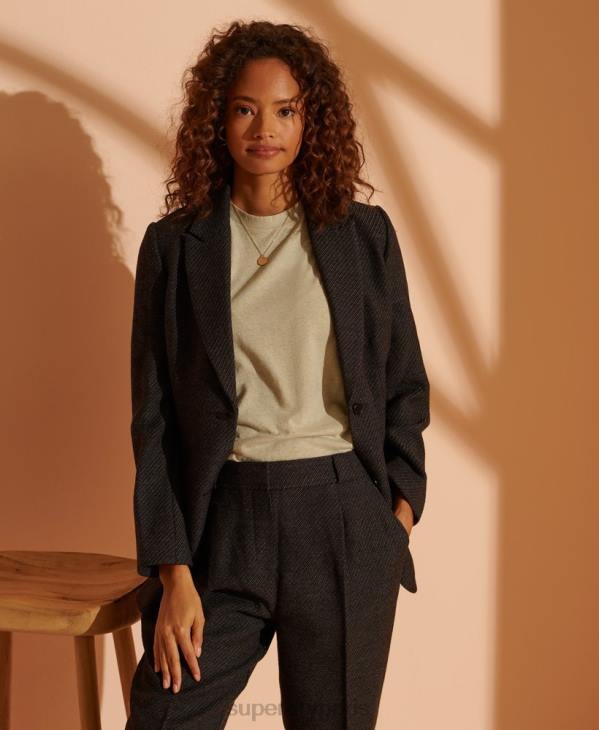 Superdry femmes blazer en laine édition limitée D64Z5475 vêtements noir