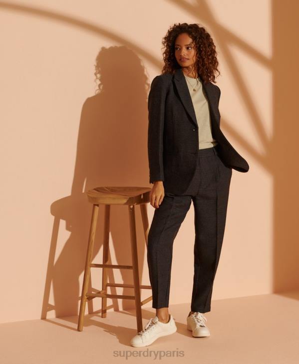 Superdry femmes blazer en laine édition limitée D64Z5475 vêtements noir