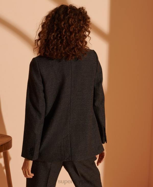 Superdry femmes blazer en laine édition limitée D64Z5475 vêtements noir