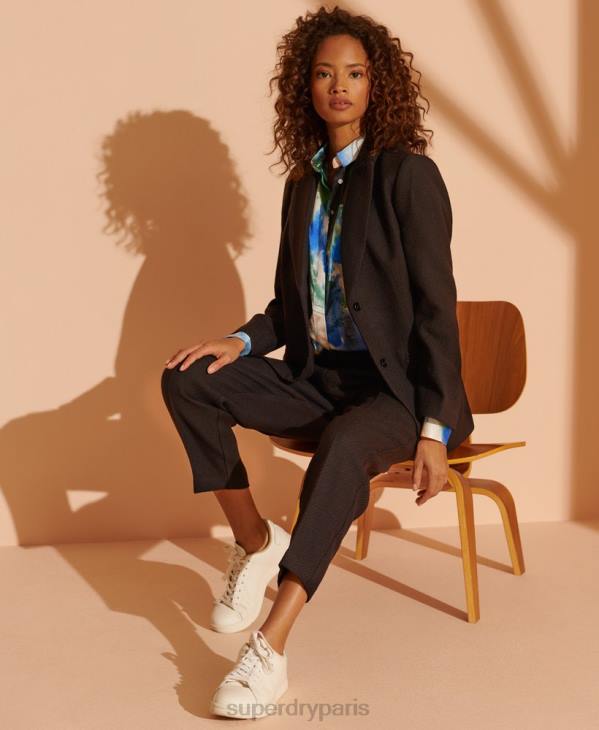 Superdry femmes blazer en laine édition limitée D64Z5532 vêtements noir