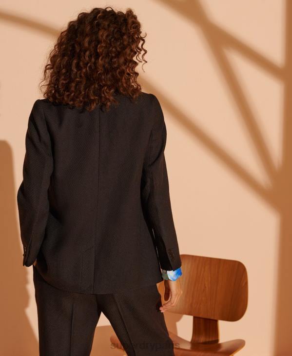 Superdry femmes blazer en laine édition limitée D64Z5532 vêtements noir