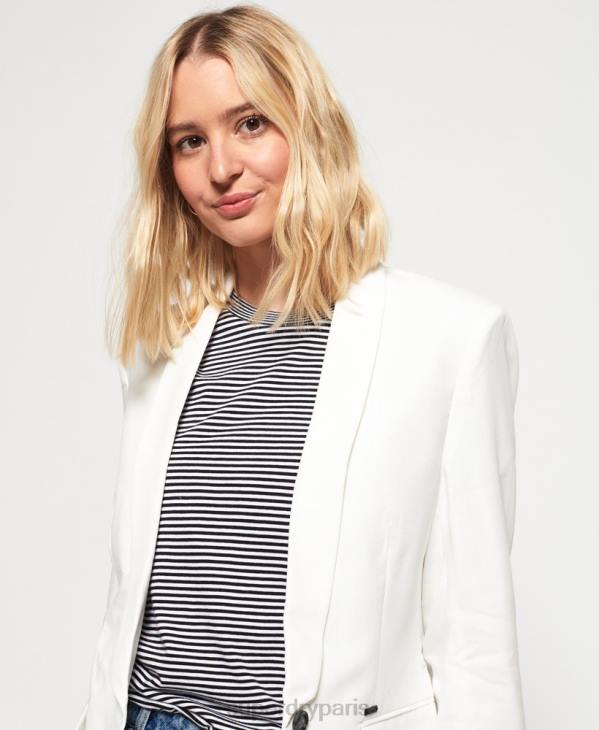 Superdry femmes blazer superlatif D64Z3859 vêtements blanc