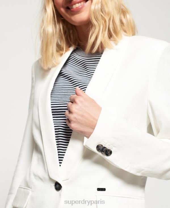 Superdry femmes blazer superlatif D64Z3859 vêtements blanc
