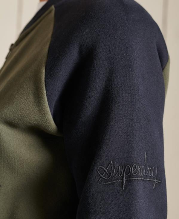 Superdry femmes blousons vintage oversize en jersey D64Z6040 vêtements vert