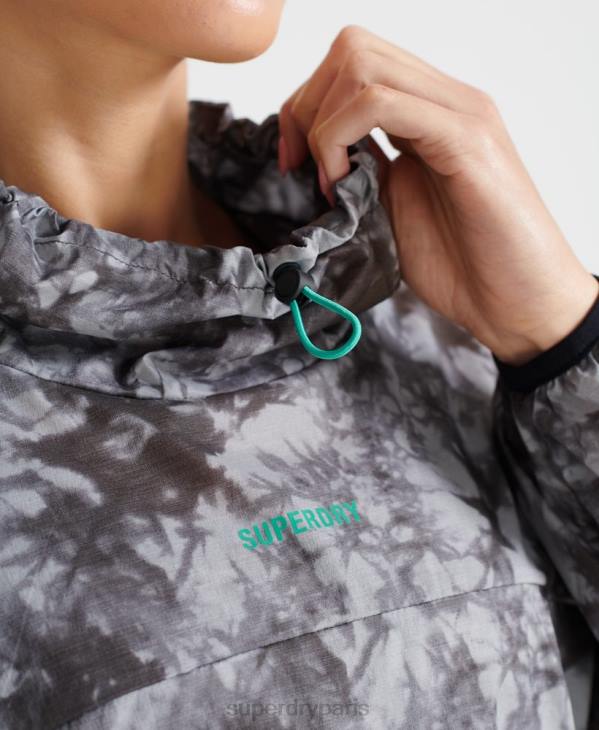 Superdry femmes coquille de pluie légère D64Z5665 vêtements gris