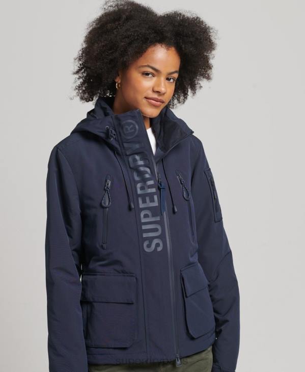 Superdry femmes coupe-vent ultime sd à capuche D64Z3587 vêtements marine