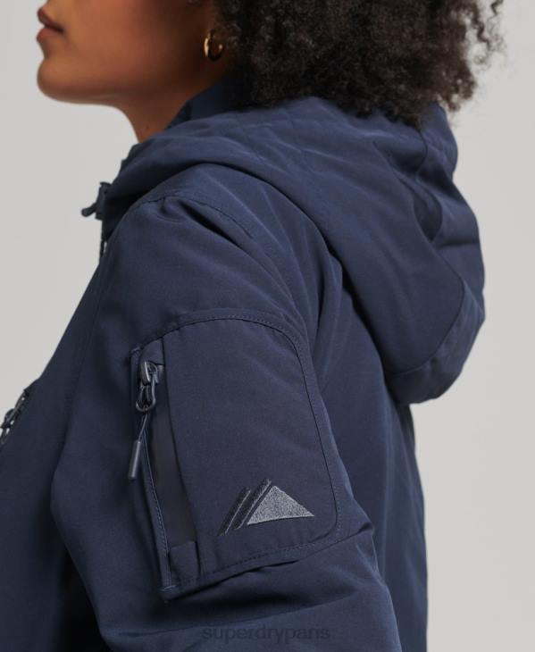 Superdry femmes coupe-vent ultime sd à capuche D64Z3587 vêtements marine