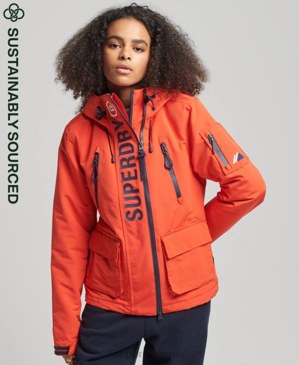 Superdry femmes coupe-vent ultime sd à capuche D64Z3663 vêtements orange