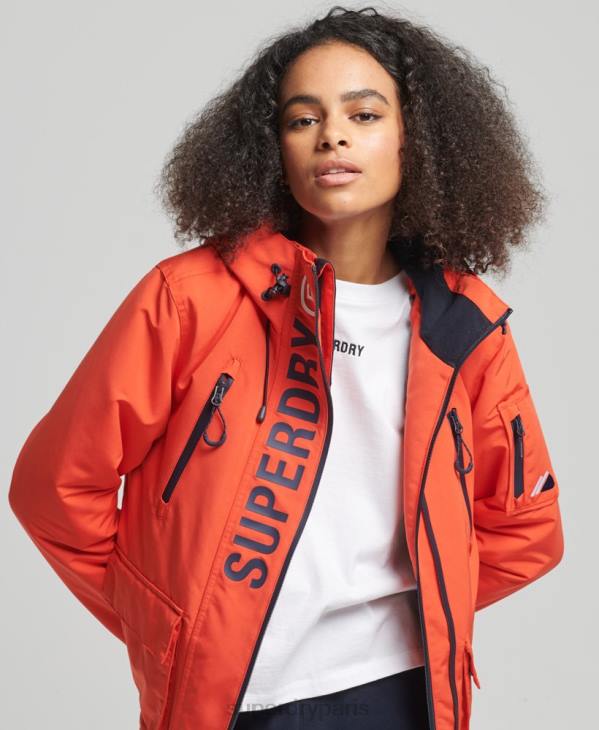 Superdry femmes coupe-vent ultime sd à capuche D64Z3663 vêtements orange