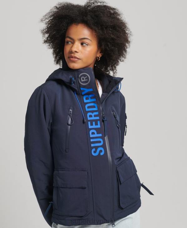 Superdry femmes coupe-vent ultime sd à capuche D64Z3664 vêtements marine