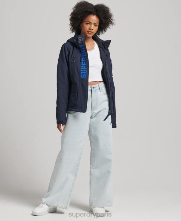 Superdry femmes coupe-vent ultime sd à capuche D64Z3664 vêtements marine