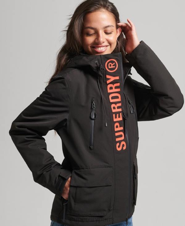 Superdry femmes coupe-vent ultime sd à capuche D64Z3665 vêtements noir