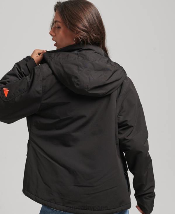 Superdry femmes coupe-vent ultime sd à capuche D64Z3665 vêtements noir