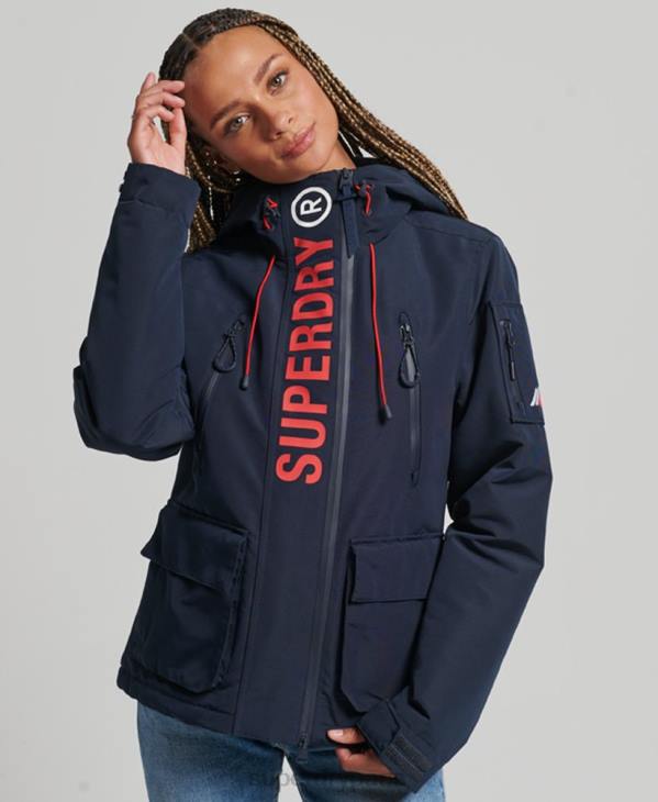 Superdry femmes coupe-vent ultime sd à capuche D64Z3738 vêtements marine