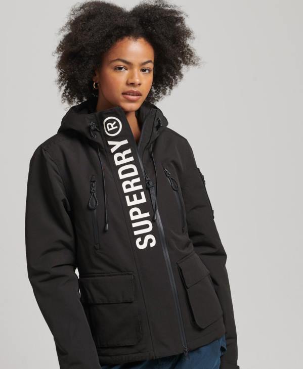Superdry femmes coupe-vent ultime sd à capuche D64Z3742 vêtements noir