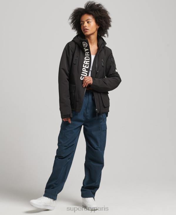 Superdry femmes coupe-vent ultime sd à capuche D64Z3742 vêtements noir