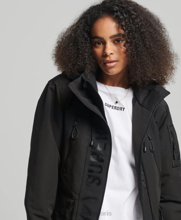 Superdry femmes coupe-vent ultime sd à capuche D64Z3806 vêtements noir