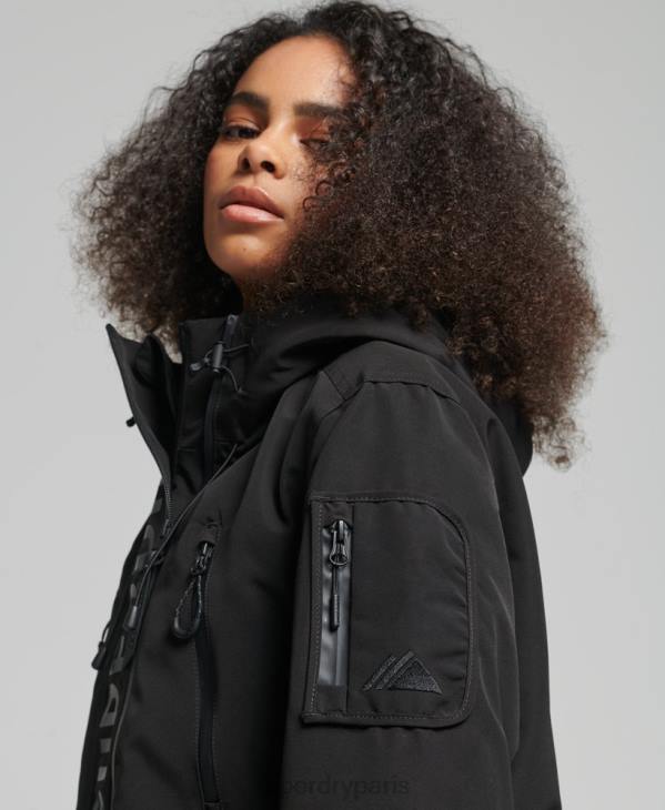 Superdry femmes coupe-vent ultime sd à capuche D64Z3806 vêtements noir