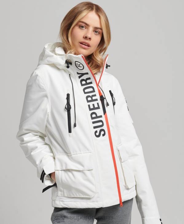 Superdry femmes coupe-vent ultime sd à capuche D64Z3821 vêtements blanc