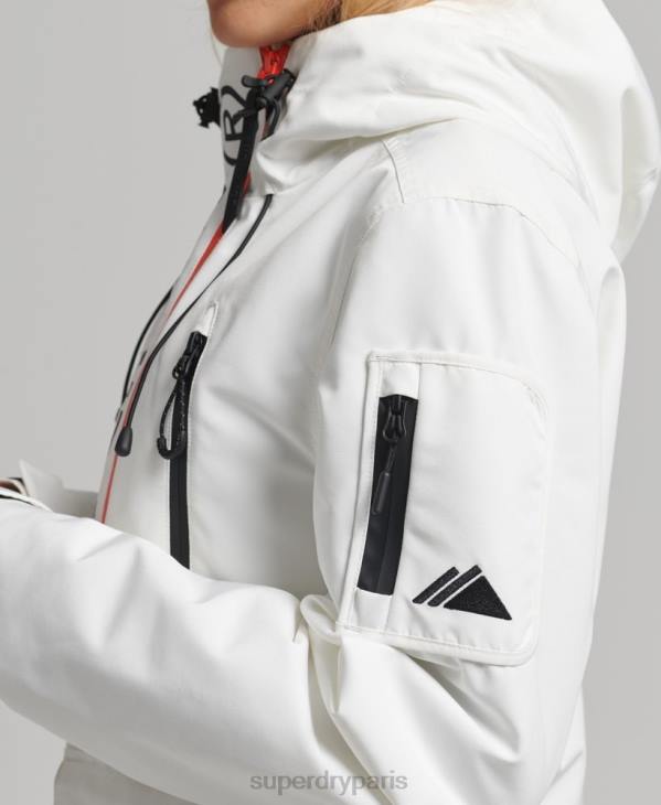 Superdry femmes coupe-vent ultime sd à capuche D64Z3821 vêtements blanc
