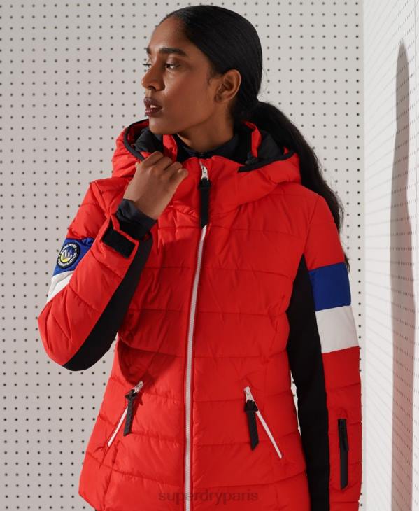 Superdry femmes doudoune alpin revive D64Z5677 vêtements rouge