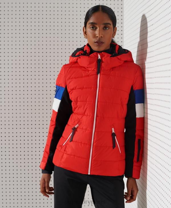Superdry femmes doudoune alpin revive D64Z5677 vêtements rouge