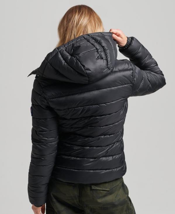 Superdry femmes doudoune classique à capuche D64Z3565 vêtements noir