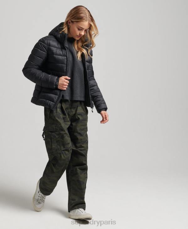 Superdry femmes doudoune classique à capuche D64Z3565 vêtements noir