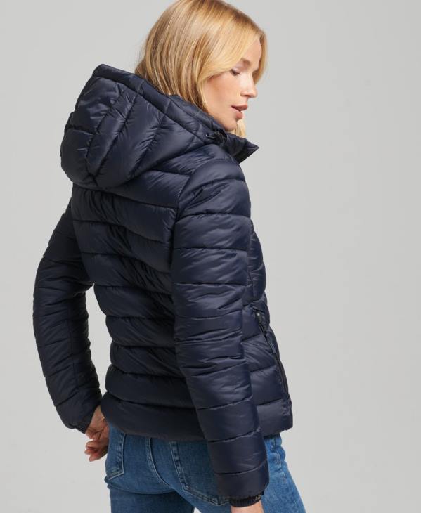 Superdry femmes doudoune classique à capuche D64Z3687 vêtements marine