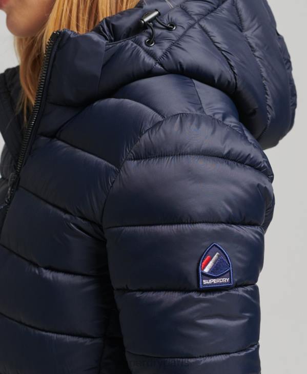 Superdry femmes doudoune classique à capuche D64Z3687 vêtements marine
