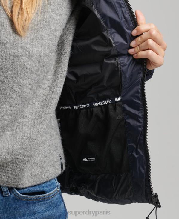 Superdry femmes doudoune classique à capuche D64Z3687 vêtements marine