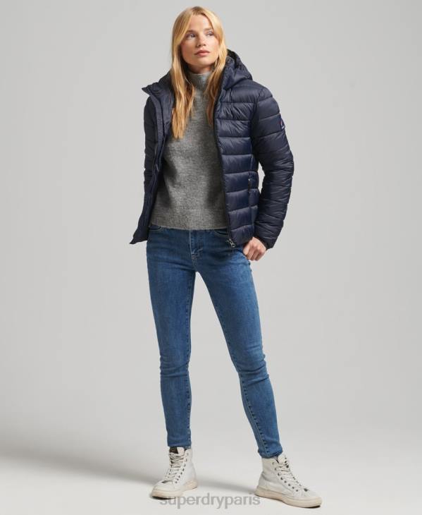 Superdry femmes doudoune classique à capuche D64Z3687 vêtements marine