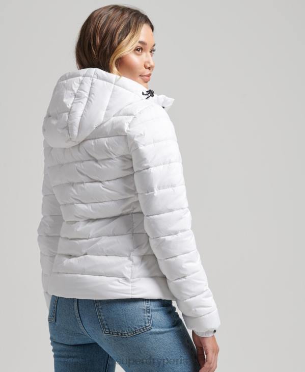 Superdry femmes doudoune classique à capuche D64Z3712 vêtements blanc
