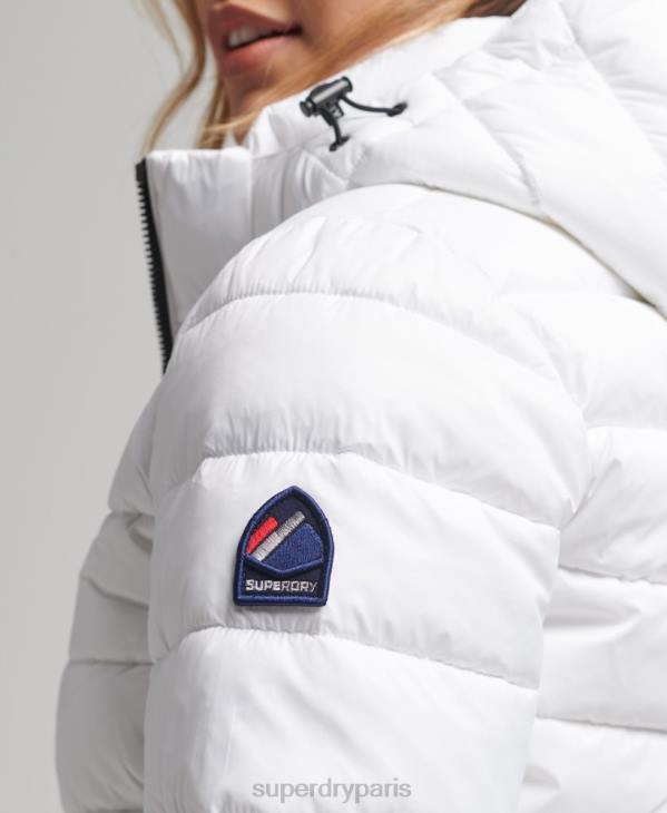 Superdry femmes doudoune classique à capuche D64Z3712 vêtements blanc