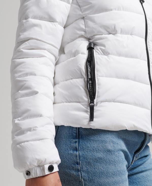 Superdry femmes doudoune classique à capuche D64Z3712 vêtements blanc