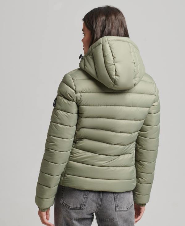 Superdry femmes doudoune classique à capuche D64Z3730 vêtements kaki