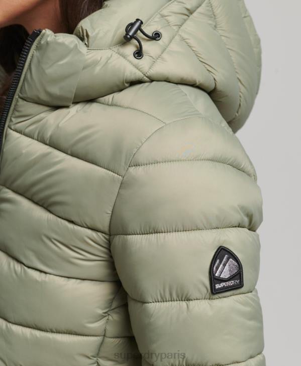 Superdry femmes doudoune classique à capuche D64Z3730 vêtements kaki