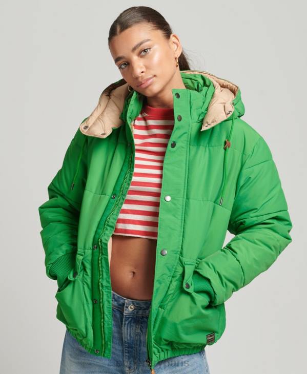 Superdry femmes doudoune de montagne oversize D64Z5453 vêtements vert