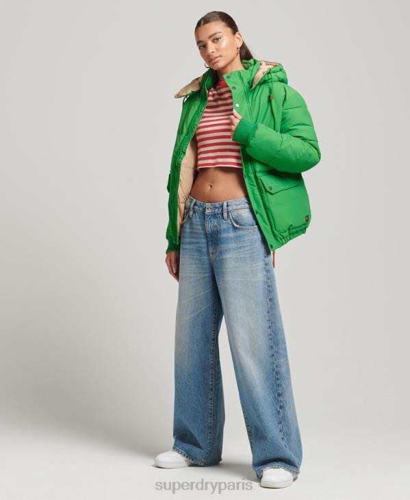 Superdry femmes doudoune de montagne oversize D64Z5453 vêtements vert