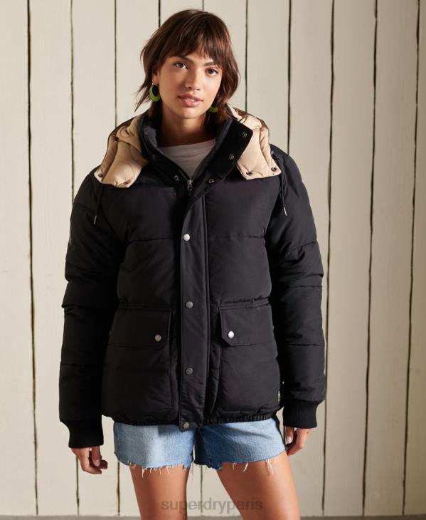 Superdry femmes doudoune de montagne oversize D64Z5566 vêtements bleu foncé