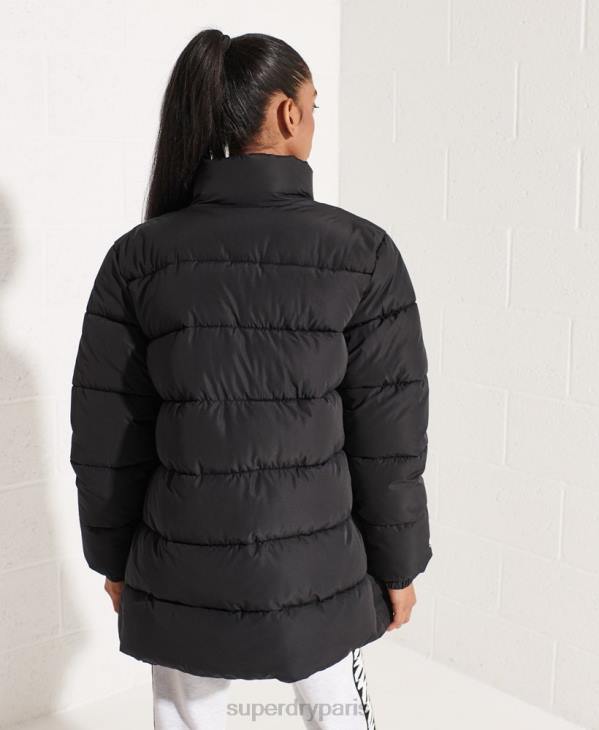 Superdry femmes doudoune de sport longue D64Z5527 vêtements noir
