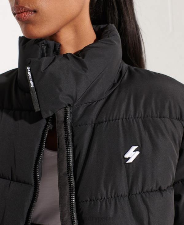 Superdry femmes doudoune de sport longue D64Z5527 vêtements noir