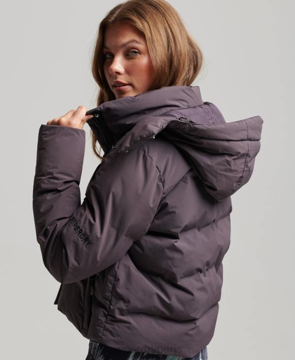 Superdry femmes doudoune droite train D64Z5456 vêtements violet