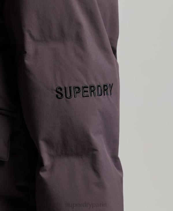Superdry femmes doudoune droite train D64Z5456 vêtements violet