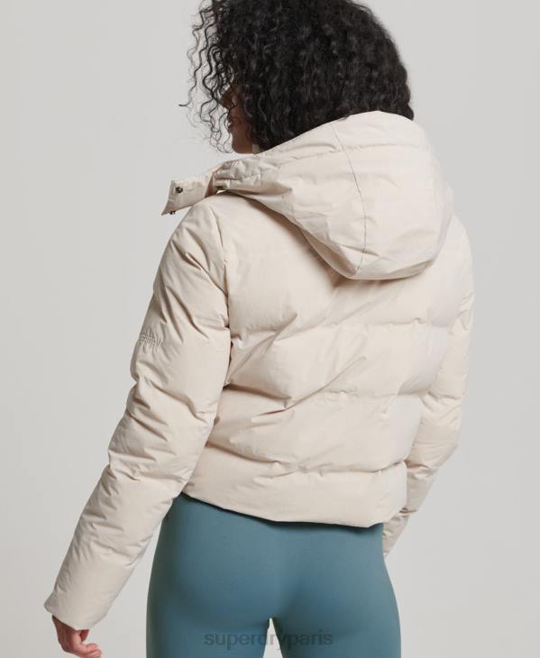 Superdry femmes doudoune droite train D64Z5548 vêtements beige